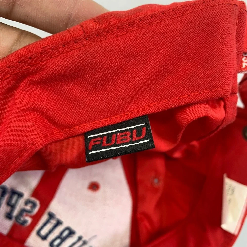 Vintage FUBU Sport Baseball Cap Hat Red Blue Youth‎ Size Adjustable